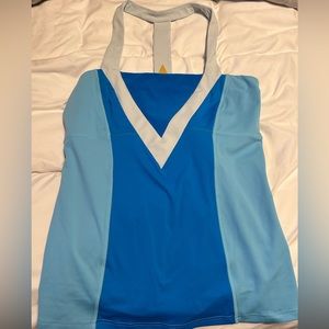 EUC Crowned Athletics Blue Aurora tank